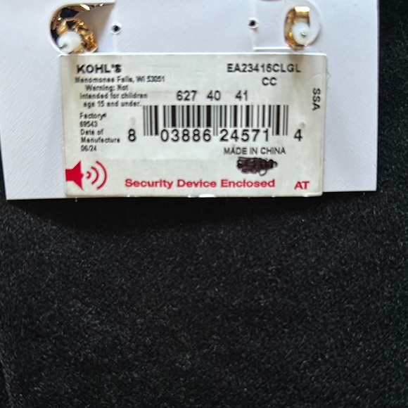 NWT-LC Lauren Conrad Gold Fan-Shaped Earrings - Picture 4 of 5